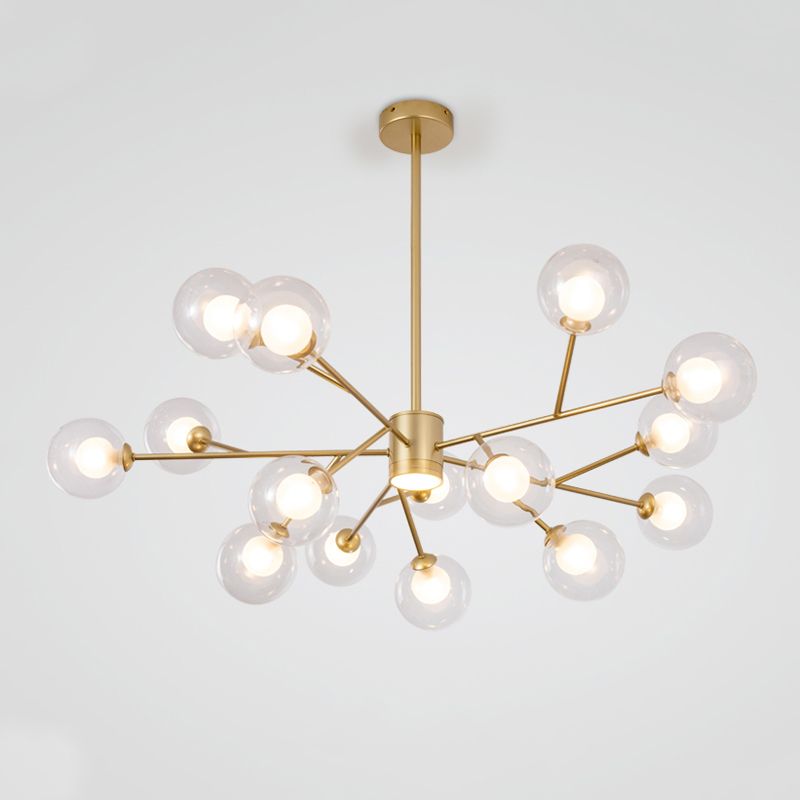 Cosco moderno de techo de hierro forjado colgado de vidrio de vidrio