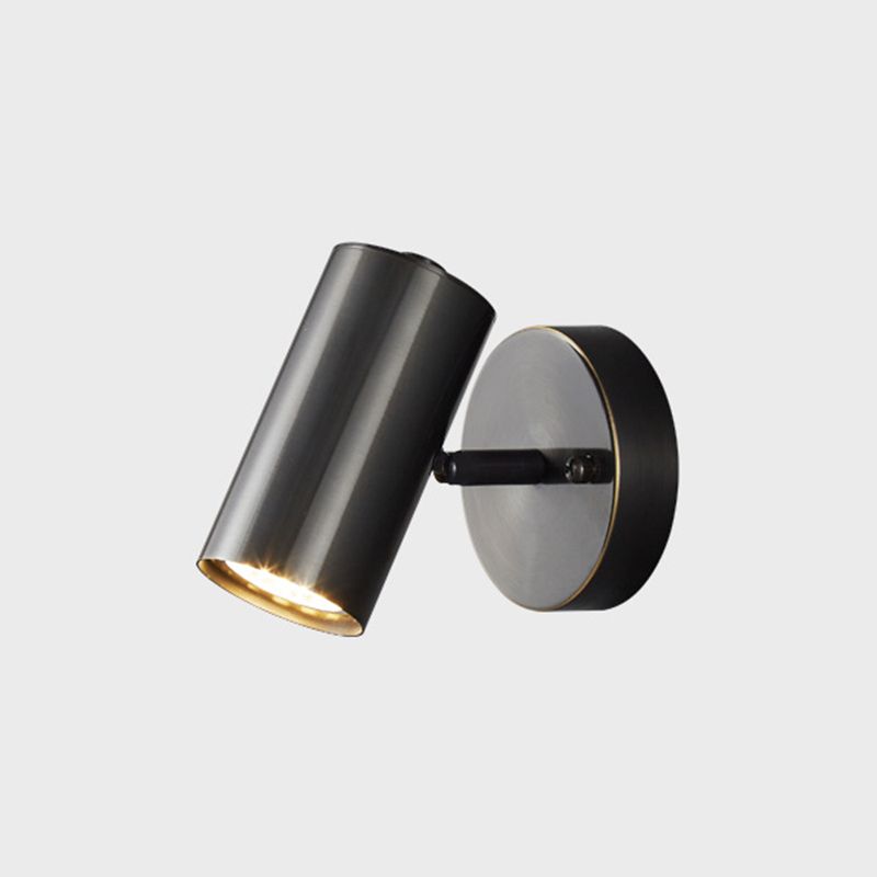 Modern Style Cylinder Wall Sconce Metal 1 Light Sconces for Bedroom