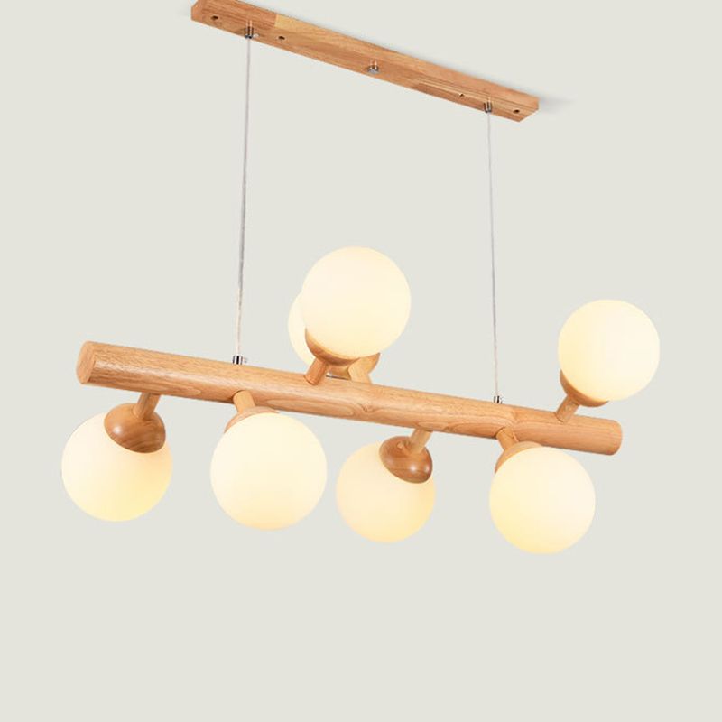 Modern Kitchen Island Lighting Globe Island Lighting Fixtures Wood Island Lamps in Brown