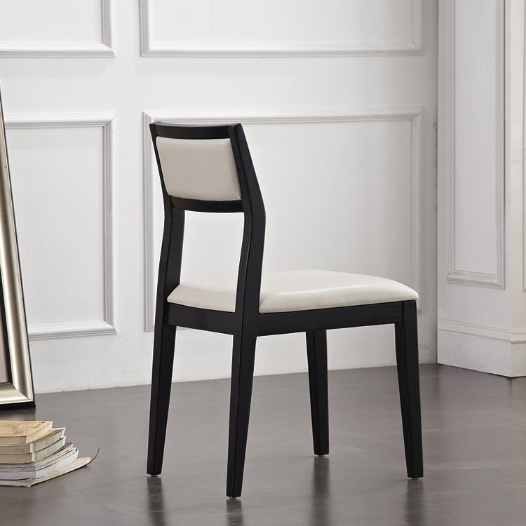 Eigentijdse stoelen Dining Armless Open Achterzijde stoelen met houten benen voor keuken