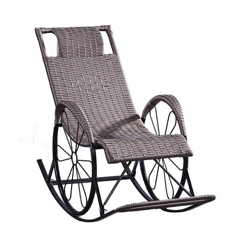 Mid Century Modern Style Rocking Chair Indoor Rattan Rocking Chair