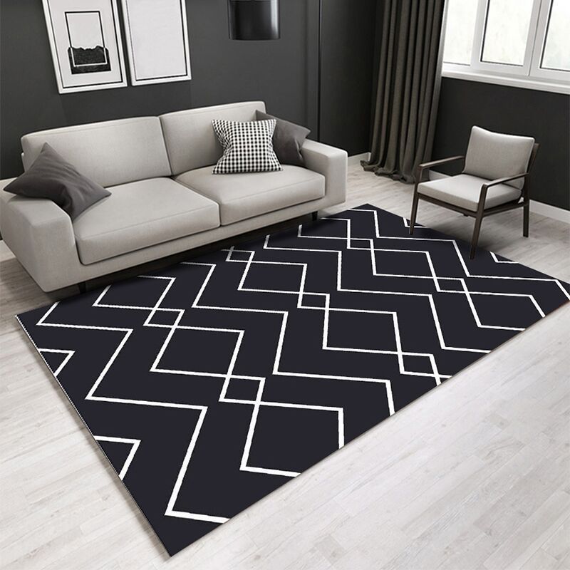 Nordic Modern Rug Geometric Area Carpet Washable Indoor Rug for Living Room, Home Office