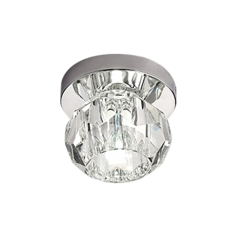 Globe gefacetteerde kristallen inbouwarmatuur Eenvoud LED dichtbij plafondlamp voor gang