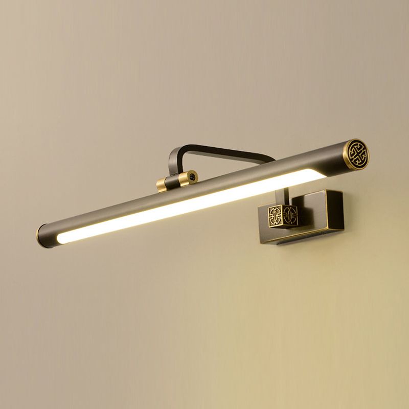 Metal Linear Shade Wall Sconce Modern Style 1 Light Mirror Wall Lighting Fixture