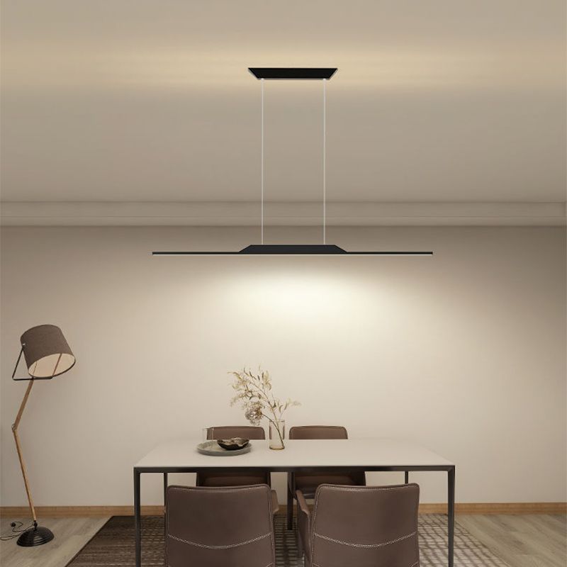 Metal Chandelier Lighting Fixture Modern Style LED Island Pendant for Dining Room