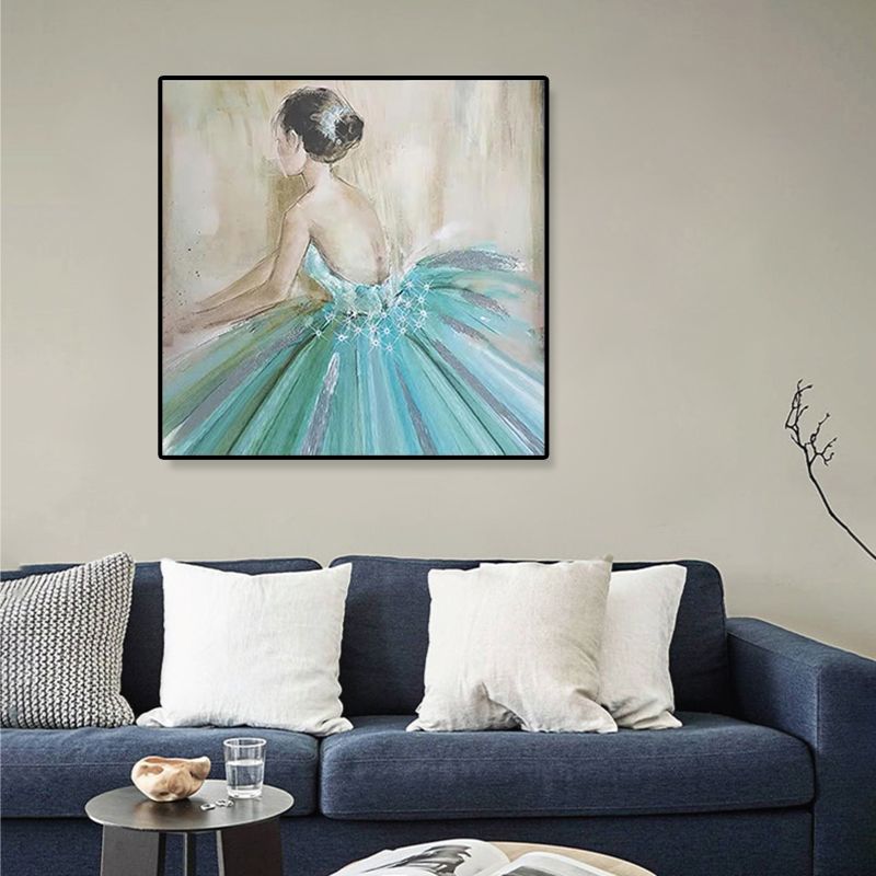 Dancing Maiden Canvas Wall Art for Boys Bedroom in Light Color, Multiple Sizes Available