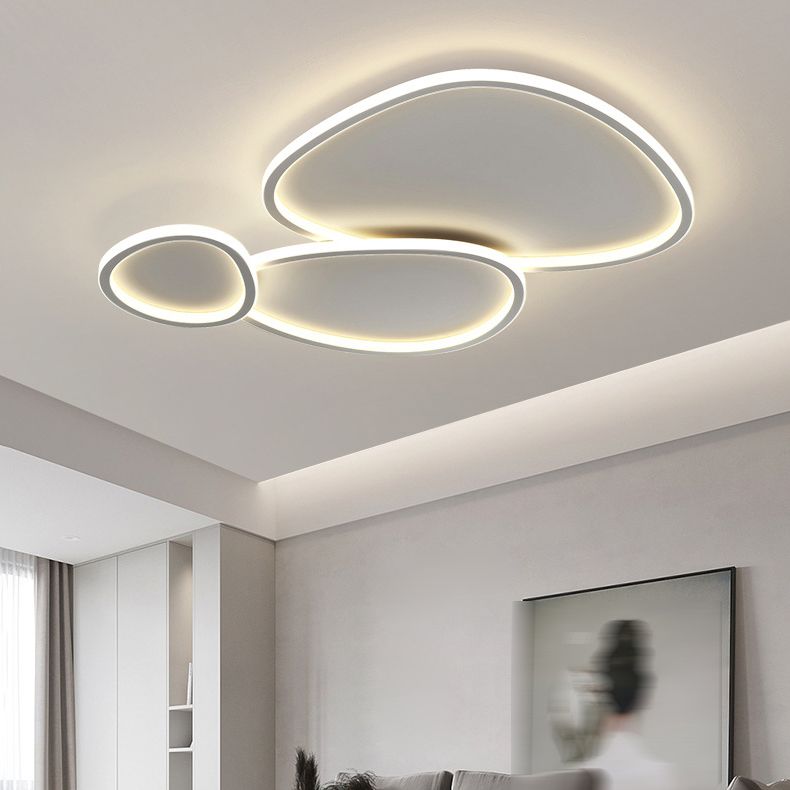 Modern Flush Mount Ceiling Fixture Metal Flush Ceiling Light for Living Room