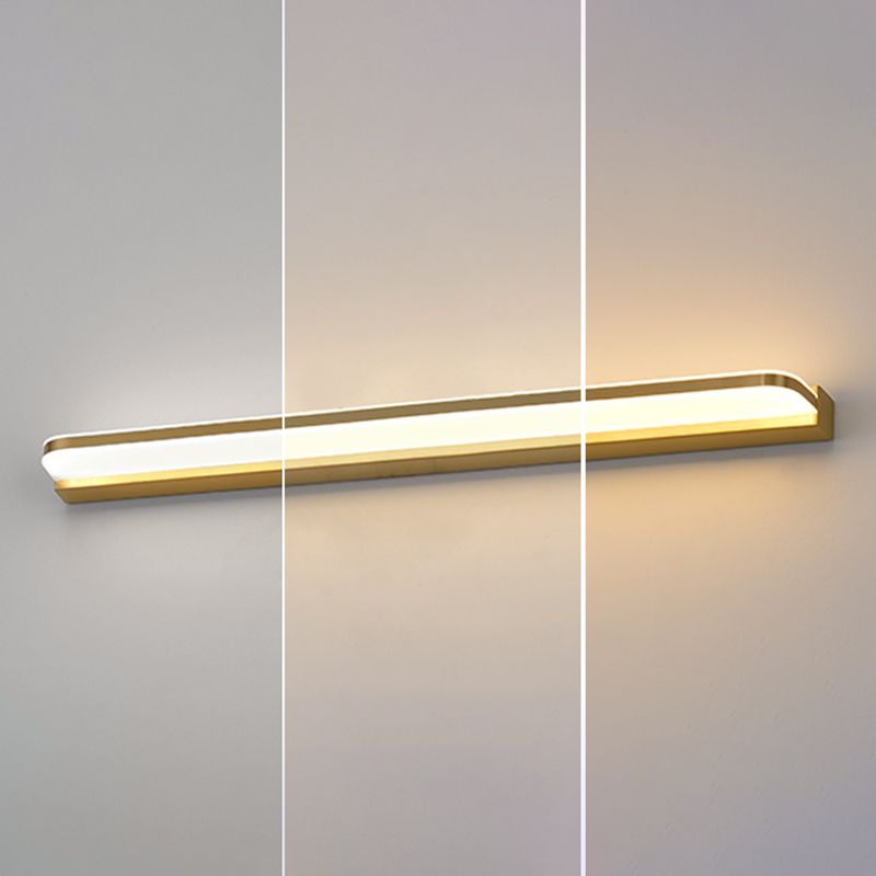 Modern Minimalist Style Ultra-thin Wall Mounted Light Fixture Copper Wall Light Sconces for Bathroom