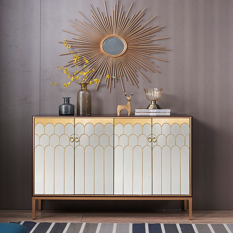 Wood Buffet Sideboard Glam Style Sideboard Table for Living Room