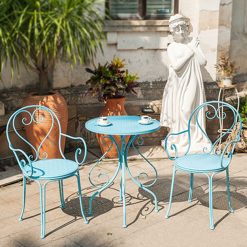 Modern Style 1/3 Pieces Metal Bistro Set Metal Bistro Table Set for Terrace