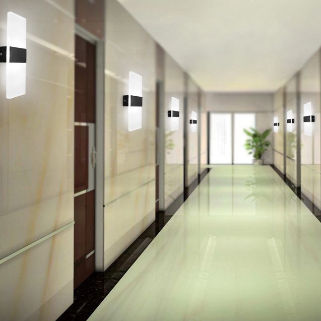 Contemporary Geometric Wall Mounted Lights Acrylic Flush Mount Wall Sconce for Bedside