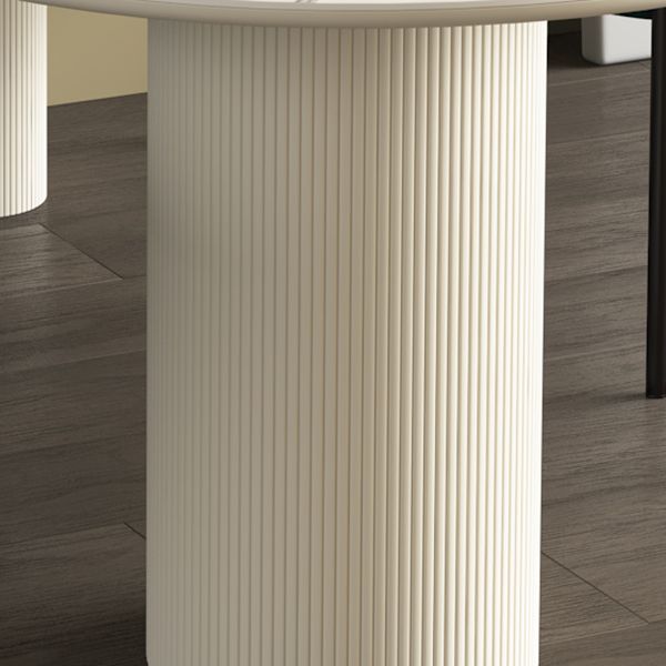 Mesa de cena de piedra contemporánea Mesa de comedor de la base de trípode para el hogar
