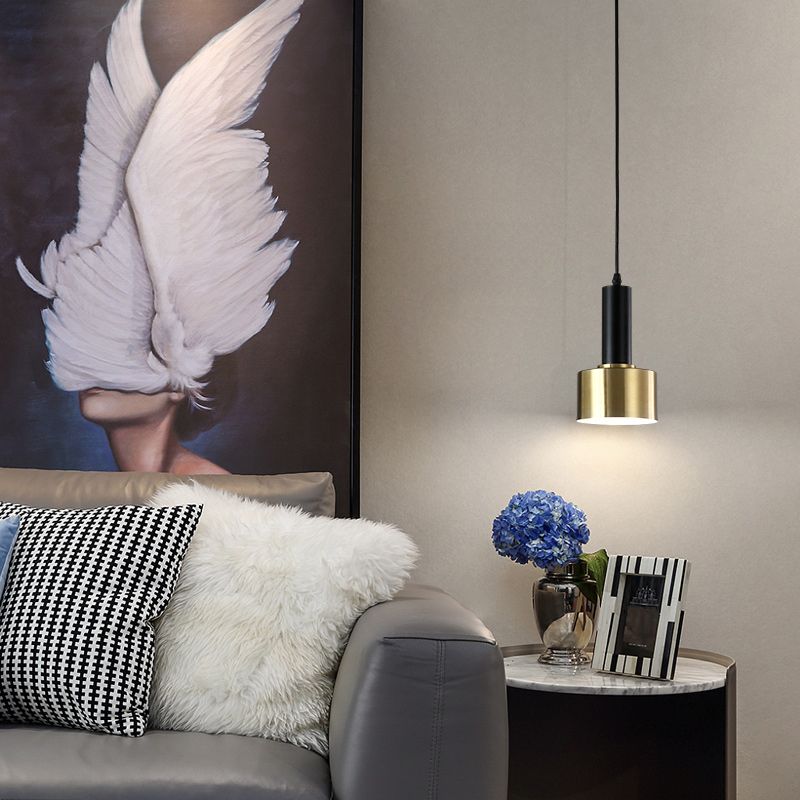 1-Licht-Metallzylinder Anhänger Licht moderner Stil Down Lighting für Esszimmer