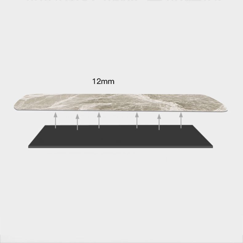 Modern Sintered Stone Dining Table Set 1/2/5/7 Pieces Rectangle Dining Set