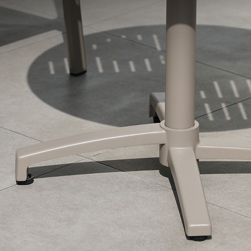 Modern Outdoor Patio Table UV Resistant Dining Table with Metal Frame