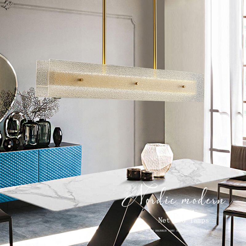 Simplicity Modern Kitchen Island Light Glass Shade Hanging Lamp for Dining Room