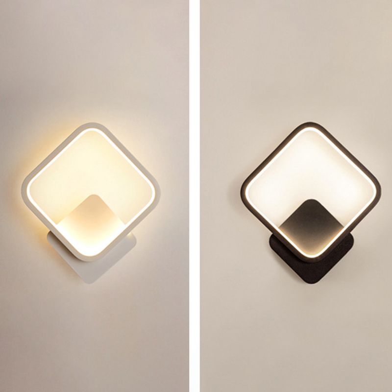 Square Wall Light Sconces Modern Metal 1 Light Wall Mount Light Fixture