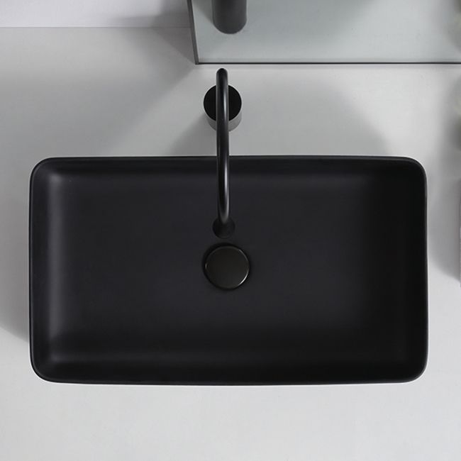 Modern Trough Bathroom Sink White and Black Trough Bathroom Sink
