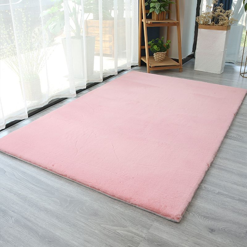 Einfacher Deko-Teppich, mehrfarbig, einfarbig, Flächenteppich, Baumwollmischung, rutschfeste Unterseite, pflegeleicht, haustierfreundlicher Innenteppich