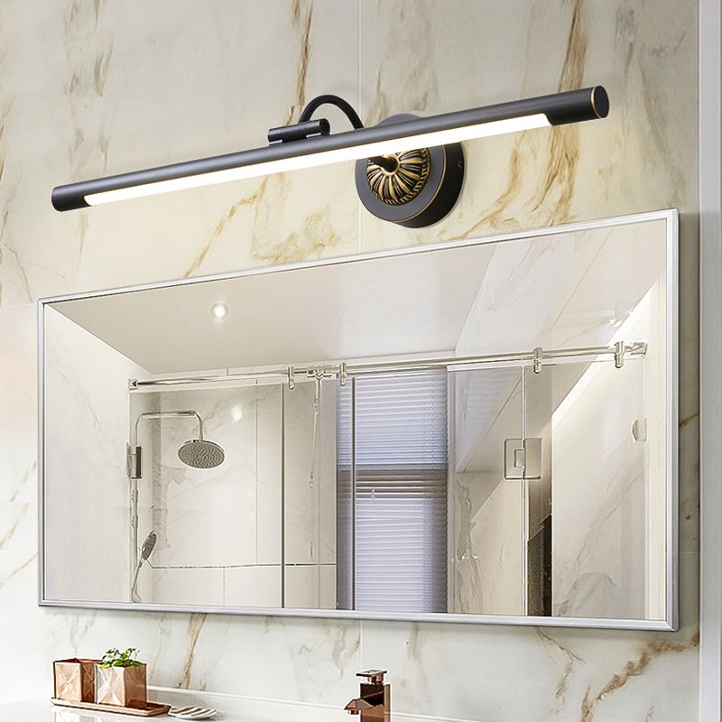 Linear Metal Wall Sconce Modern Style 1-Light Mirror Wall Mount Light