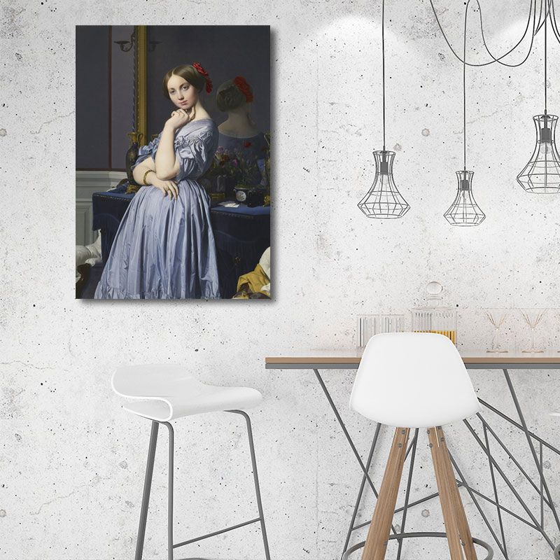 Nordic Character Canvas for Girls Bedroom Oil Painting Wall Decor, Multiple Sizes