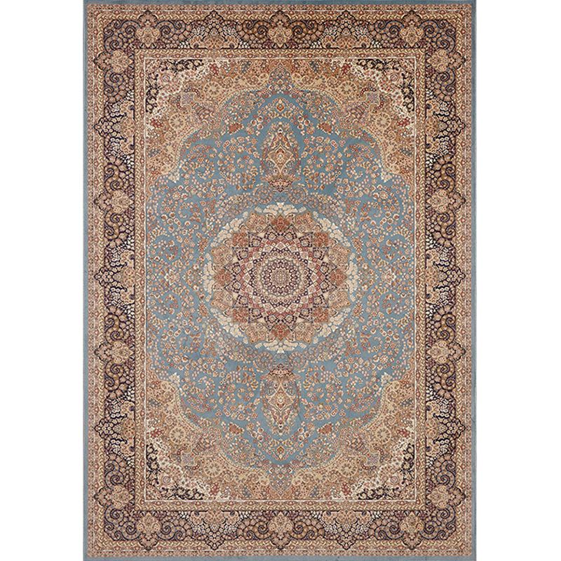 Rode toon bloemenprint tapijten polyester antiek tapijt niet-slip achterste binnenkleed tapijt voor woningdecoratie