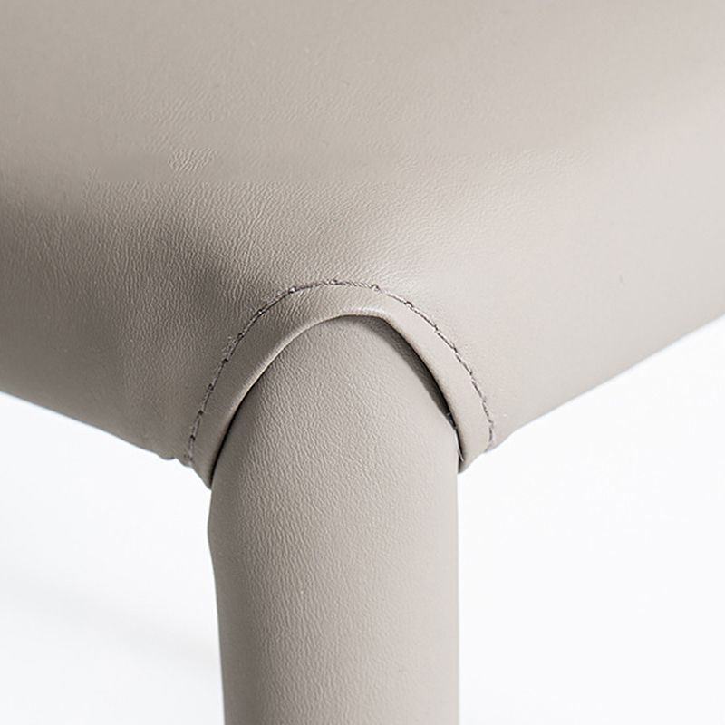 Faux Leather Kitchen Dining Armless Chair Upholstered Dining Chair