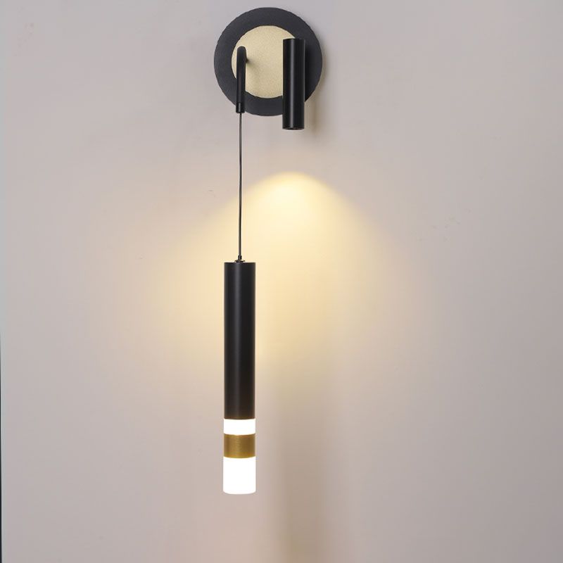 Modern Metal Wall Light Strip 2 Lights LED Reading Wall Sconce for Bedroom