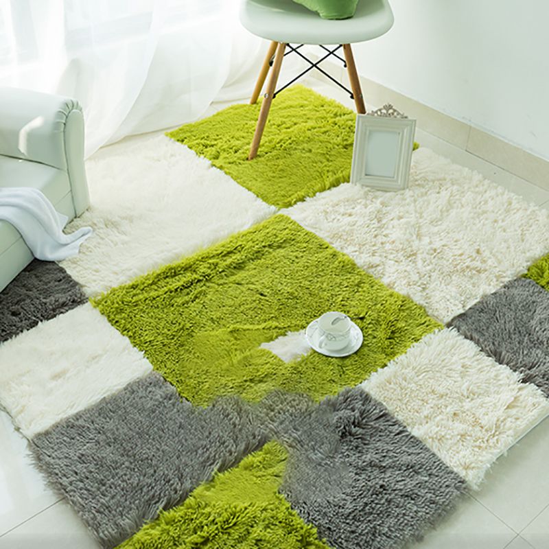 Basic Carpet Tiles Solid Color Shag Square Bedroom Carpet Tiles