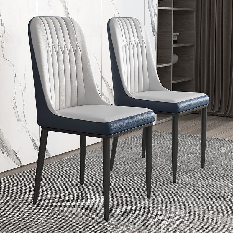 Minimalist White Standard Dining Set Sintered Stone Rectangle Dining Set with 4 Legs Base