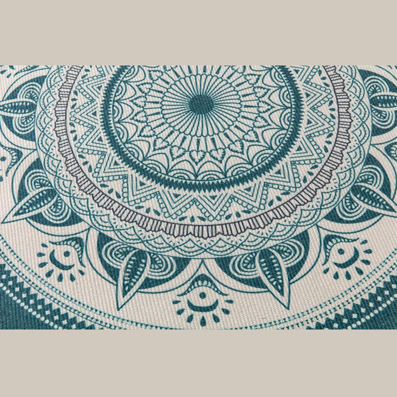 Orange Tone Bohemian Rug Americana Print Fringe Design Area Carpet Cotton Blend Rug for Home Decor