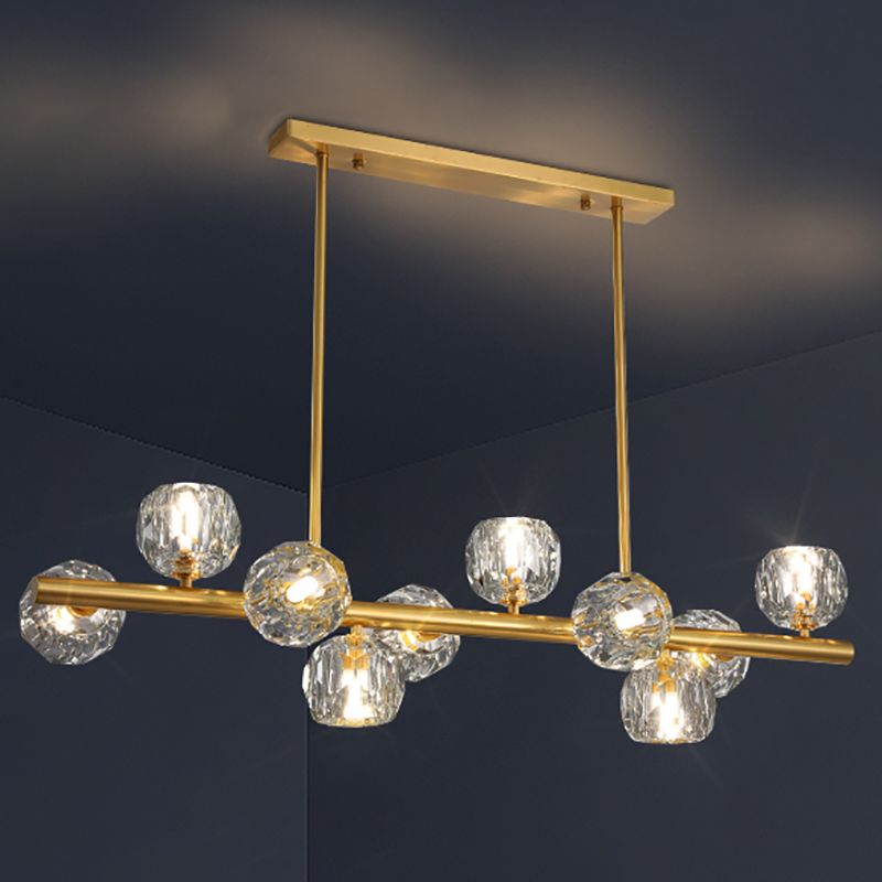 Nordic Dining Island Light Kitchen Crystal Ceiling Hanging Light Fixture