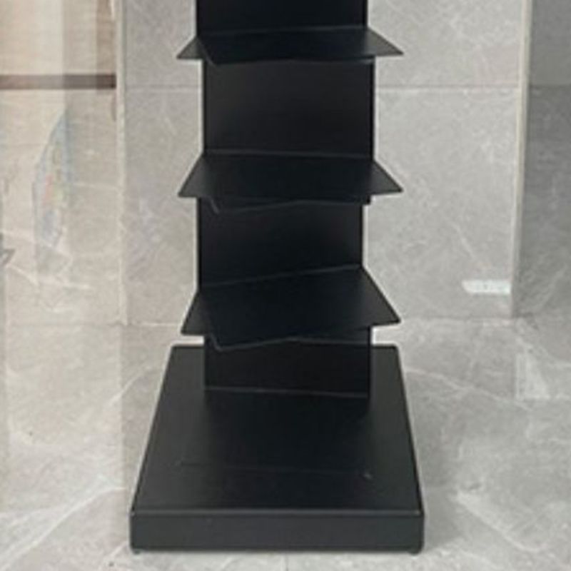 Closed Metal Bookcase Modern Geometry Shelves for Study Room