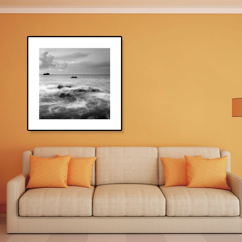 Foto Oceaan Canvas Print Donkere Kleur Moderne Muur Kunst Decor voor Huis Interieur