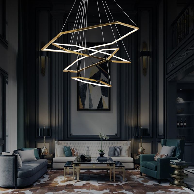 Modern Style Hanging Lights Multi-layer Chandelier for Living Room Dining Room