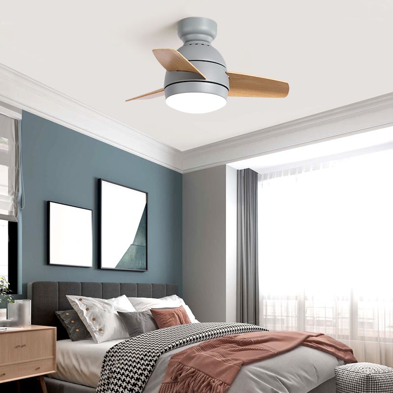 Metal Ceiling Fan Lighting Modern Style 1 Light Ceiling Fan Lamp for Living Room
