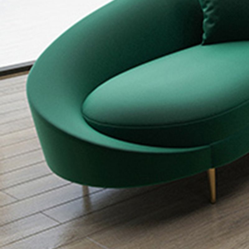 Contemporary Curved Sofa with Slopped Arm and Tight Back for Apartment