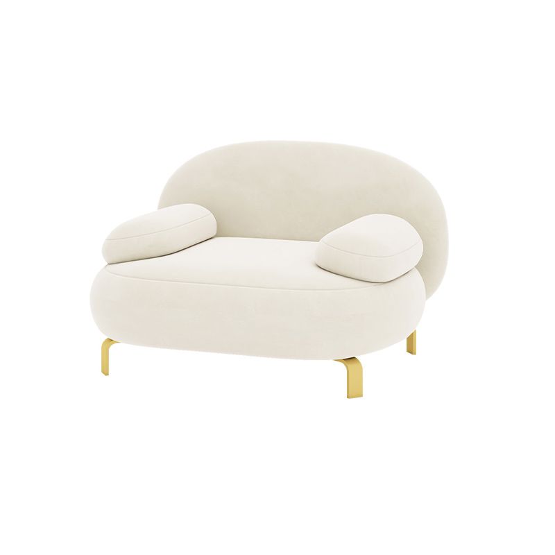 Contemporary 27.55" H Microsuede Pillow Top Arm Sofa for Living Room
