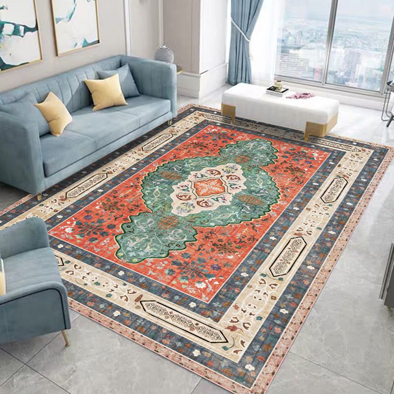 Traditional Rug Gorgeous Multicolored Washable Carpet Stain Resistant Area Carpet for Living Room