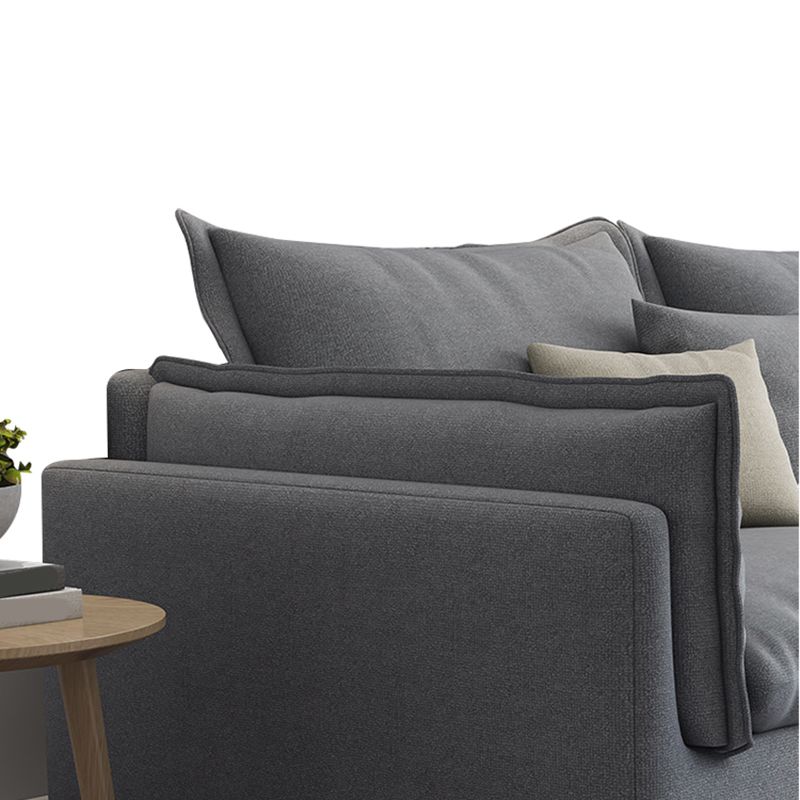 Nordic Square Arm Sofa & Chaise Loose Back Cushions Sofa - 26.77" H