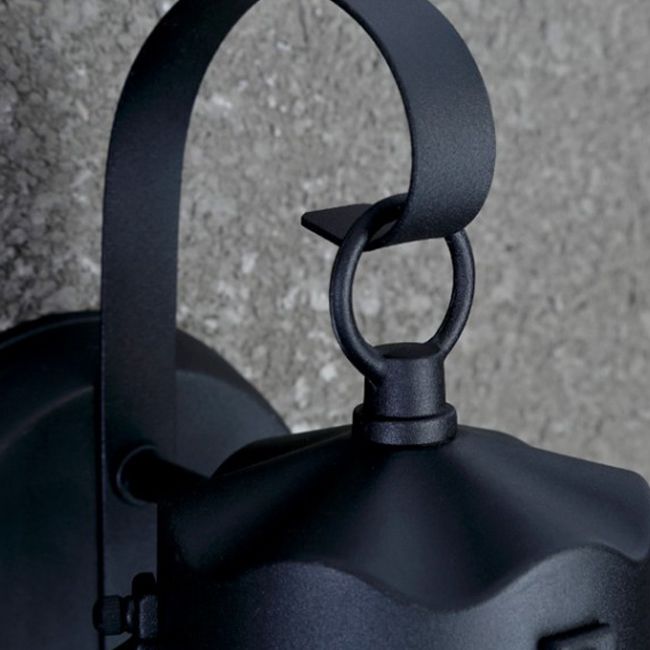 Style géométrique de style industriel lumières en métal 1 éclairage mural léger en noir