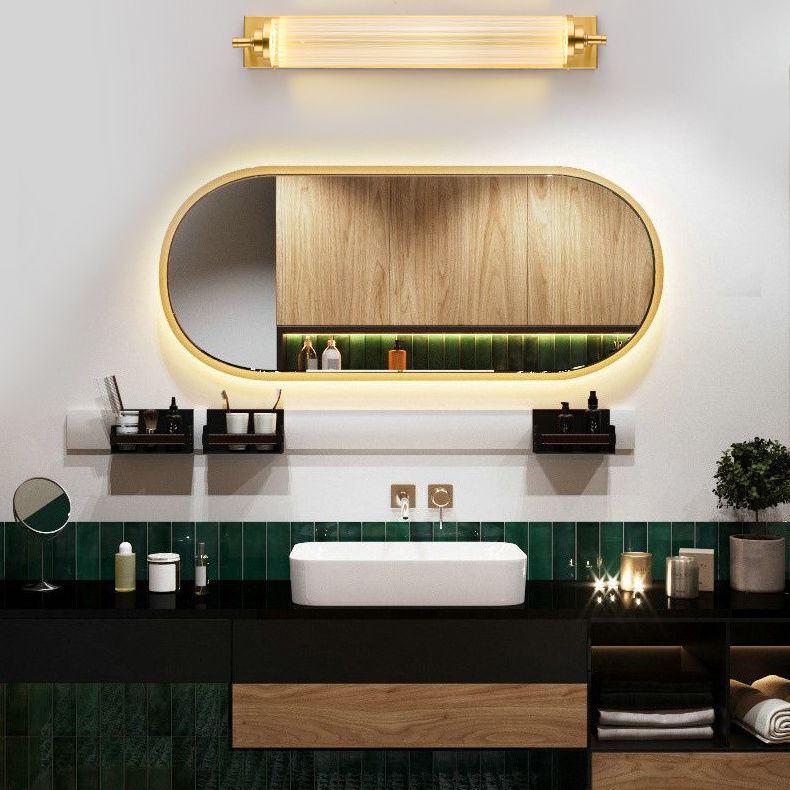 1 leichte Kristall LED Eitelkeitsleuchte moderne metallgoldmauerte Spiegel vorne zum Bad
