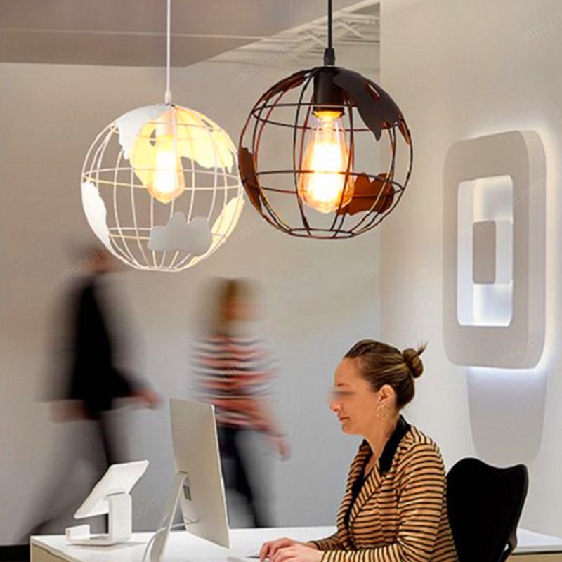 Luz de colgante colgante de metal globe accesorio de iluminación colgante de estilo moderno para dormitorio