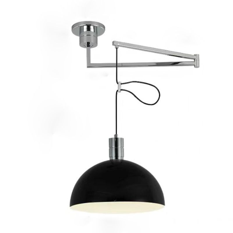 Postmoderne Schüssel Schatten Hängende leichte Metall 1 Leichte Anhängerlampe für Restaurant