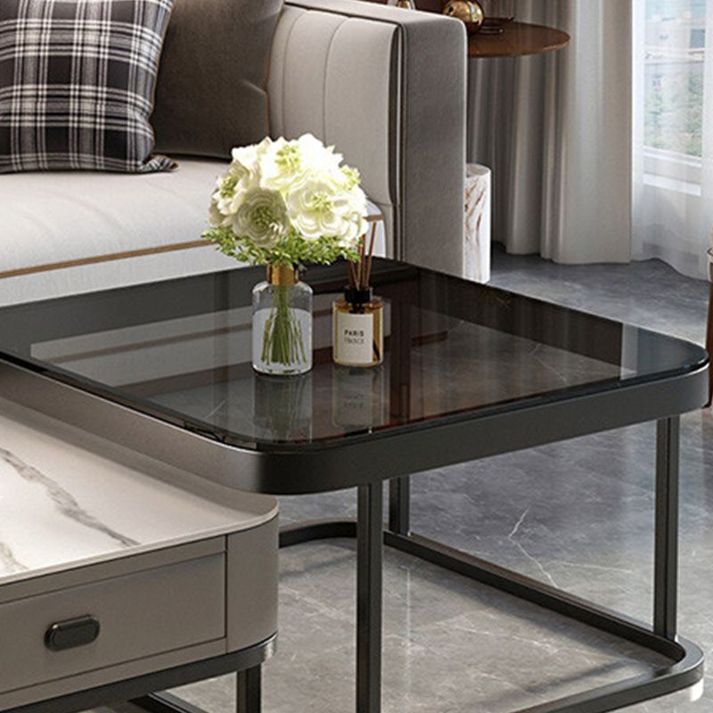 Slate Coffee Table Square 2 Nesting Coffee Table Set for Living Room