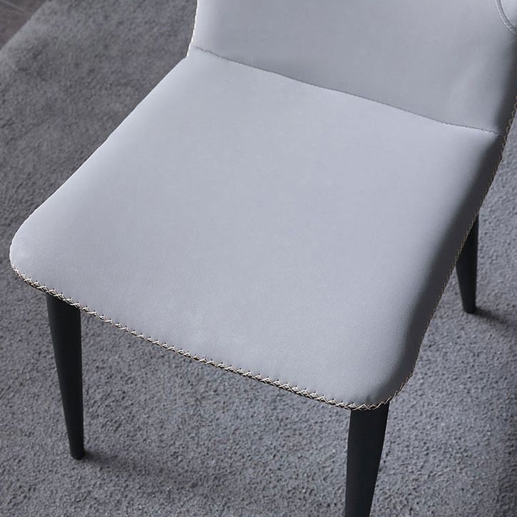 Silla lateral interior industrial Wingback Silla de comedor tapizada de metal