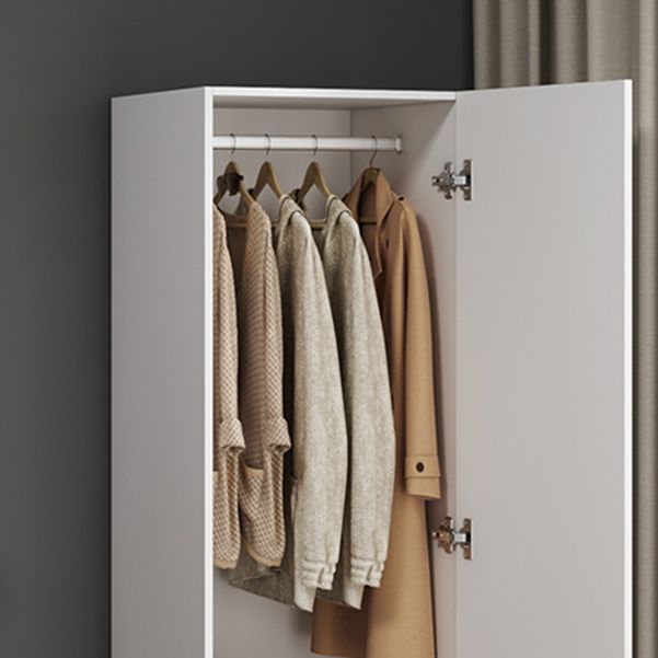 Manufactured Wood Kid's Wardrobe Contemporary White Kids Closet with 1 Door