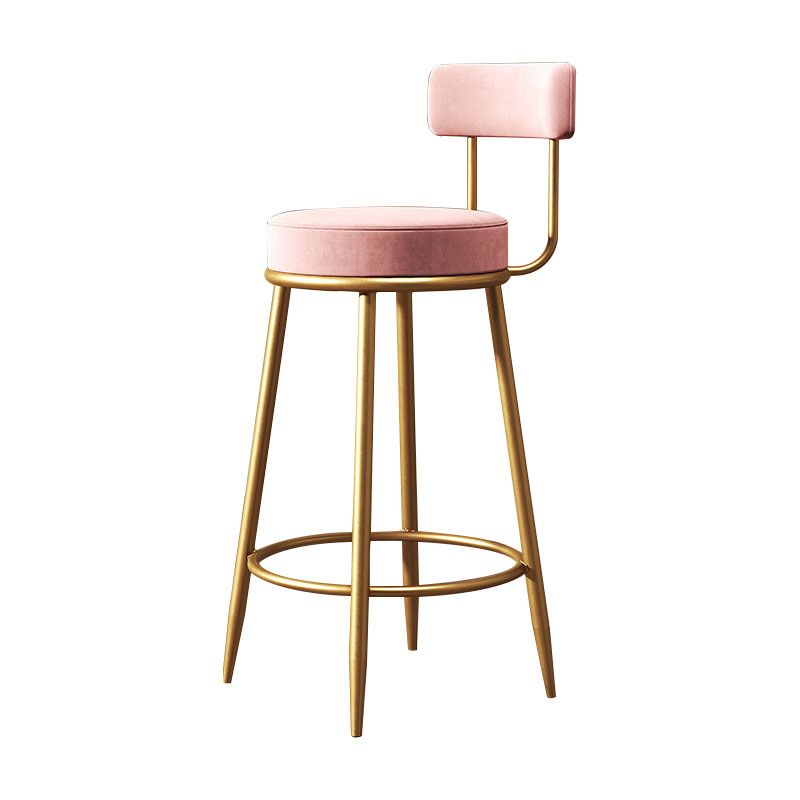 Nordic Design Low Back Armless Stools with Cushion Upholstered Counter Height Stool