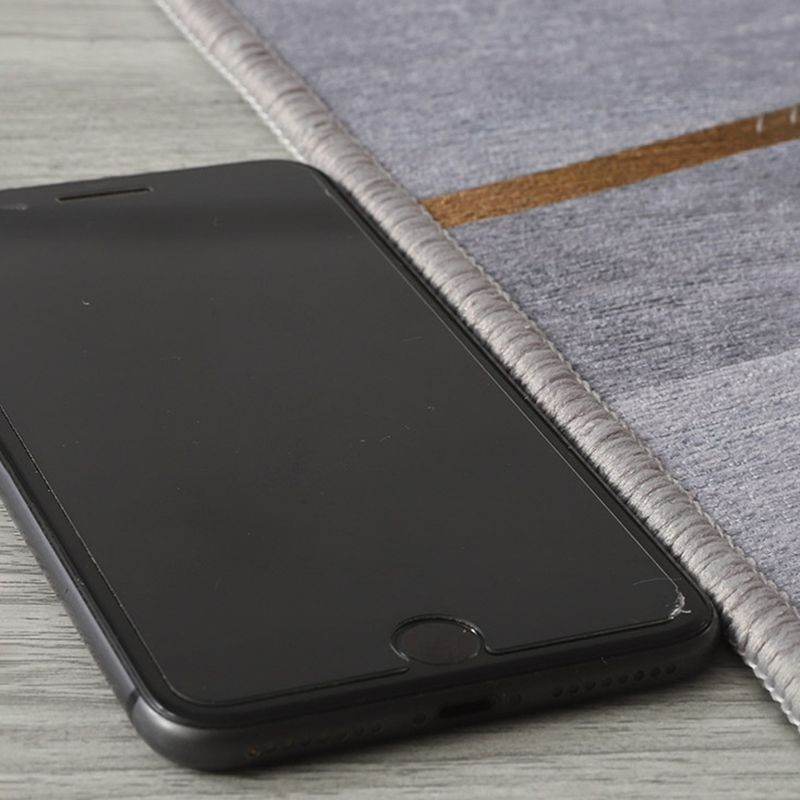 Grauer, minimalistischer Teppich, Polyester-Aquarell-Teppich, blühender Teppich, rutschfeste Rückseite, Innenteppich für Wohnzimmer