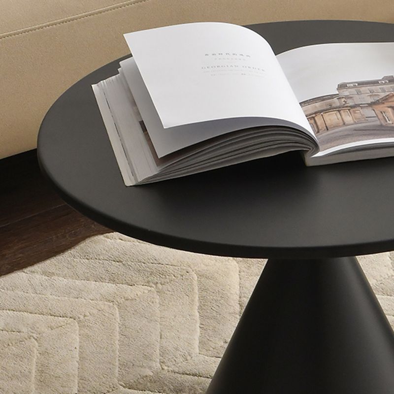 Contemporary Corner Table Metal Round Pedestal Side End Table